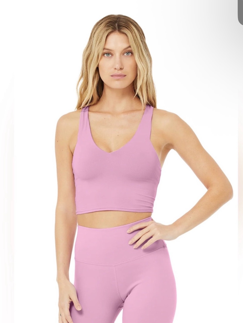 ALO Yoga Airbrush Real Bra Tank (Pink Lavender)